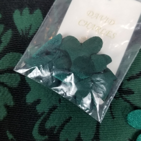 David Charles Girls 2 YRS Green Brocade Dress Jacquard Special Occasion Holiday - Picture 11 of 15